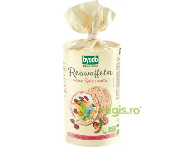 Vafe din Orez Integral Fara Sare si Fara Gluten Ecologice/Bio 100g