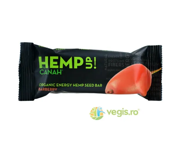 Baton Din Seminte De Canepa si Agrise Hemp Up Ecologic/Bio 48gr