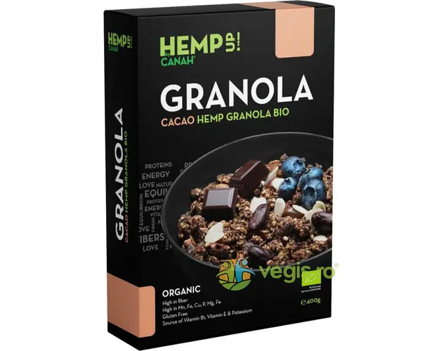 Granola cu Seminte de Canepa si Cacao Ecologica/Bio 400g