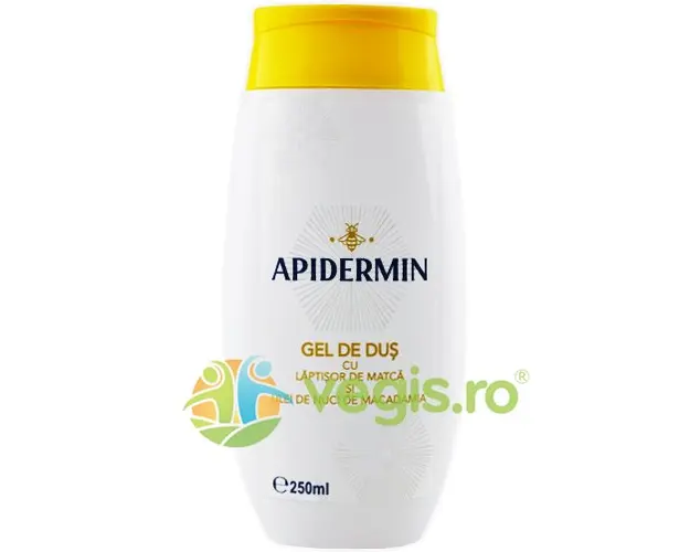Gel de Dus cu Laptisor de Matca si Ulei de Nuci de Macadamia Apidermin 250ml