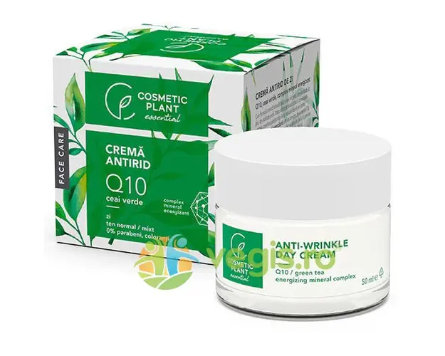 Crema Antirid de Zi cu Coenzima Q10 si Ceai Verde 50ml