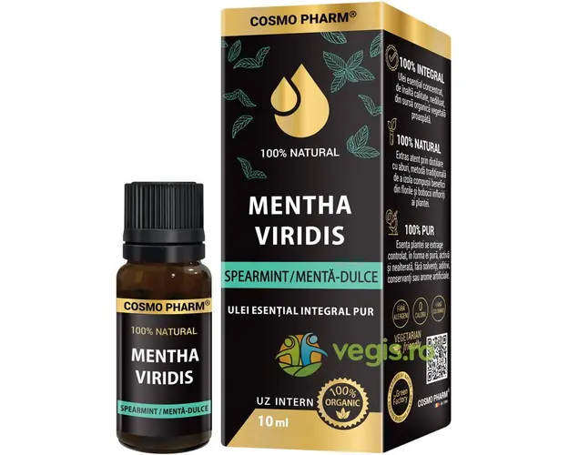 Ulei Esential Integral de Menta Dulce pentru Uz Intern 100% Natural 10ml
