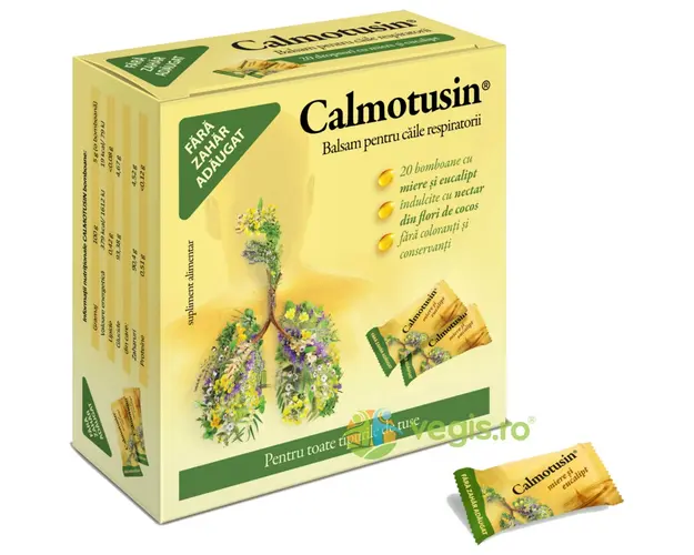 Calmotusin - Dropsuri cu Miere si Eucalipt 20buc 100g