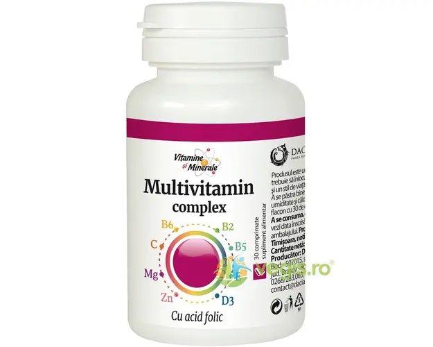 Multivitamin Complex cu Acid Folic 30cpr