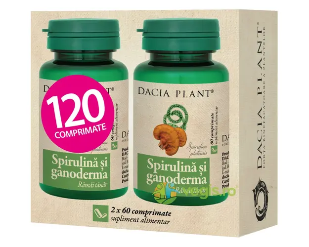 Spirulina si Ganoderma 120cpr