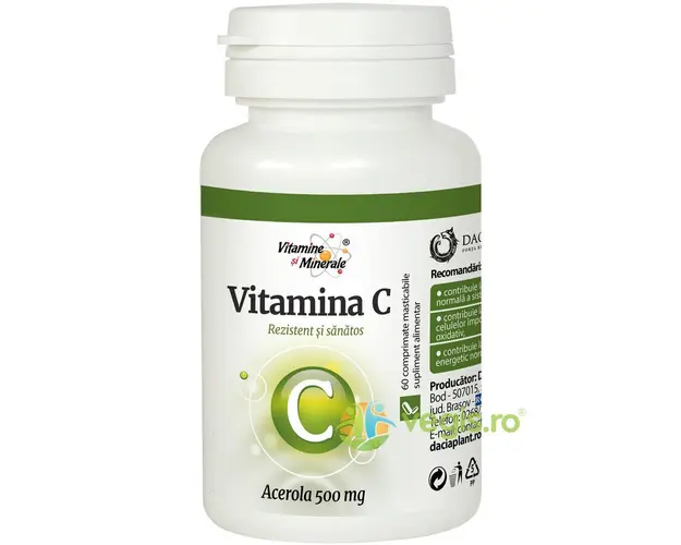 Vitamina C cu Acerola 60cpr masticabile