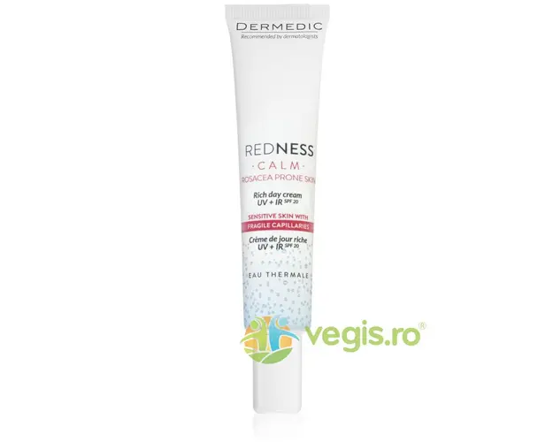 Crema de Zi pentru Intarirea Capilarelor UV+IR Spf 20 pentru Piele Cuperozica Redness Calm 40ml