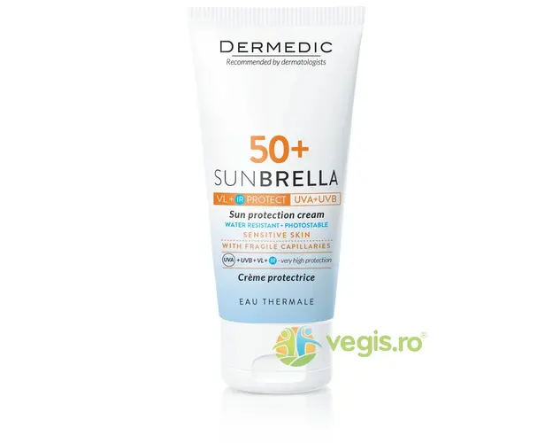 Crema Protectie Solara pentru Ten cu Capilare Fragile SPF 50+ SUNBRELLA 50ml