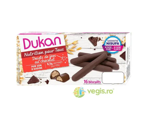 Biscuiti Degetele Glazurate cu Ciocolata Neagra fara Zahar Adaugat 150g