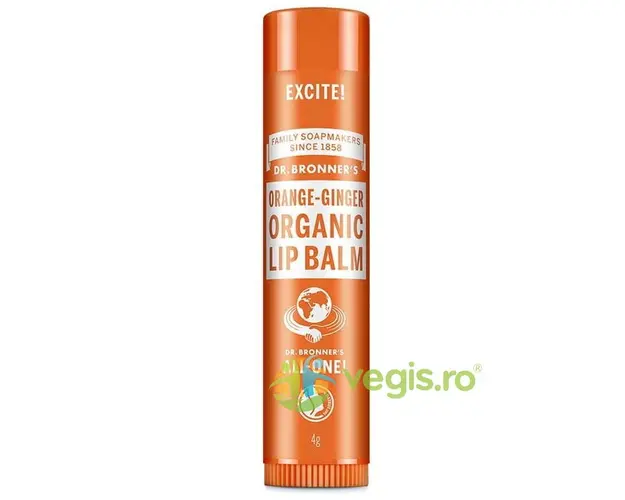 Balsam de Buze cu Portocala si Ghimbir Bio 4g