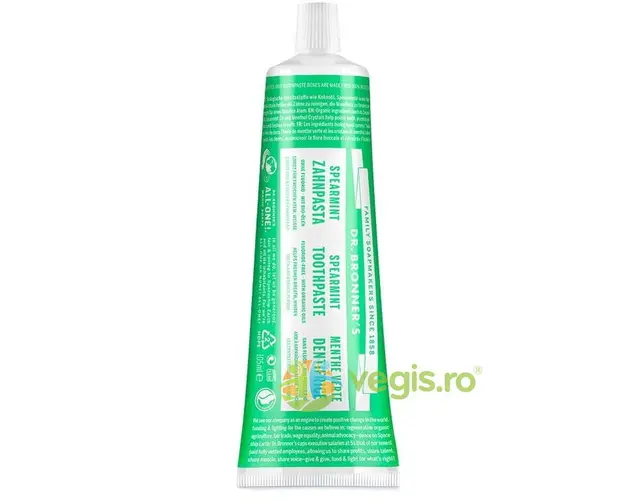 Pasta de Dinti cu Menta Creata (Spearmint) Bio 105ml