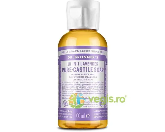 Sapun Lichid de Castilia 18in1 cu Lavanda Bio 60ml