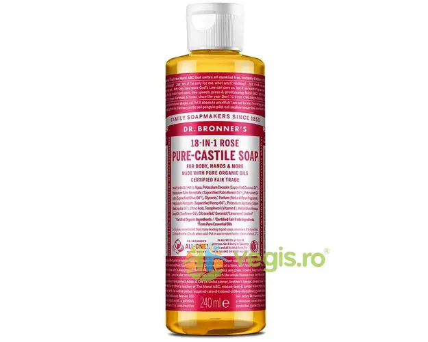 Sapun Lichid de Castilia 18in1 cu Trandafiri Bio 240ml