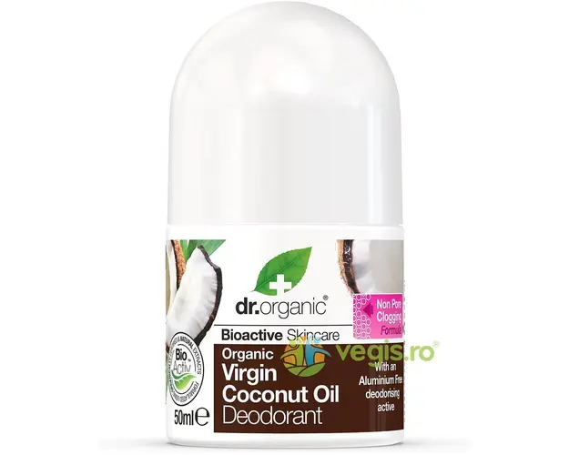Deodorant Roll On cu Ulei de Cocos pentru Piele Uscata si Sensibila 50ml