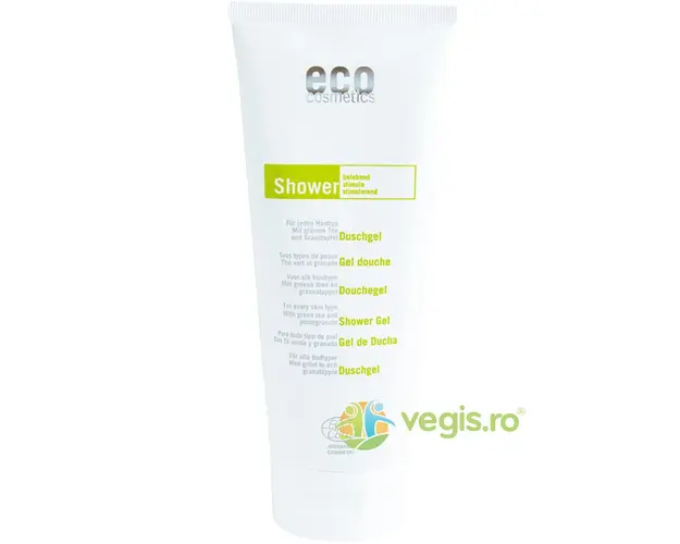 Gel de Dus Natural cu Rodie si Ceai Verde Bio 200ml