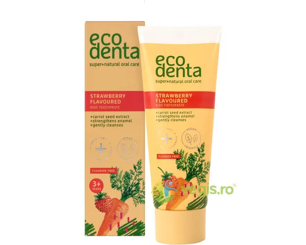 Pasta de Dinti pentru Copii cu Aroma de Capsuni si Morcov Ecologica/Bio 75ml