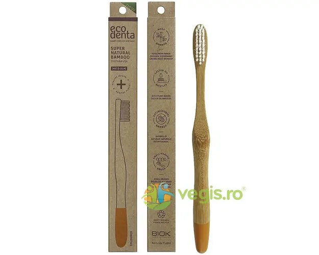 Periuta de Dinti din Bambus cu Par Medium 1buc
