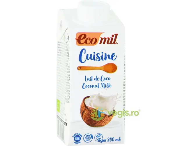 Lapte de Cocos pentru Gatit fara Gluten Ecologic/Bio 200ml