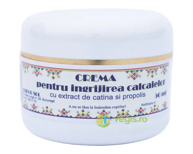 Crema pentru Ingrijirea Calcaielor cu Extract de Catina si Propolis 50g