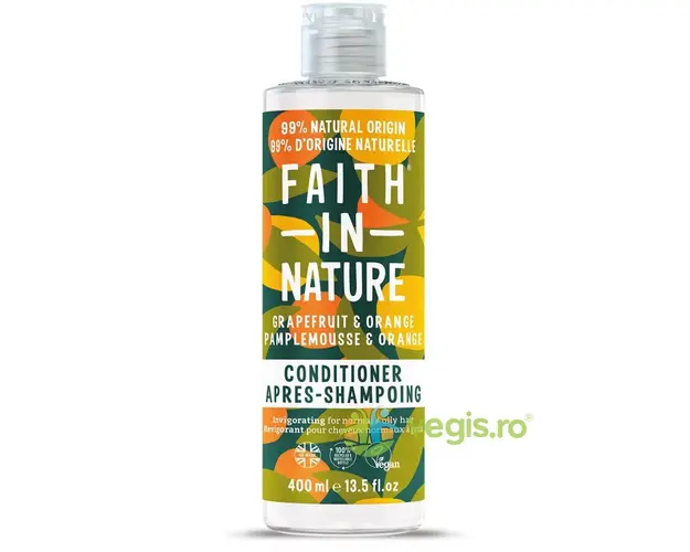 Balsam Natural Revigorant cu Grapefruit si Portocale pentru Par Normal sau Gras 400ml