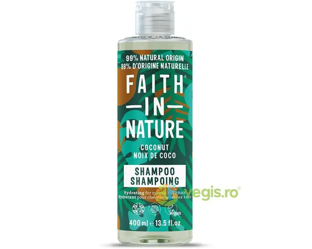 Sampon Natural Hidratant cu Cocos pentru Par Normal sau Uscat 400ml