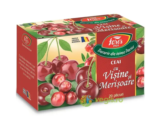 Ceai cu Visine si Merisoare 20 plicuri