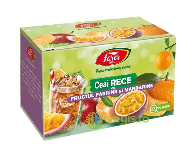 Ceai Rece cu Fructul Pasiunii si Mandarine 12 plicuri