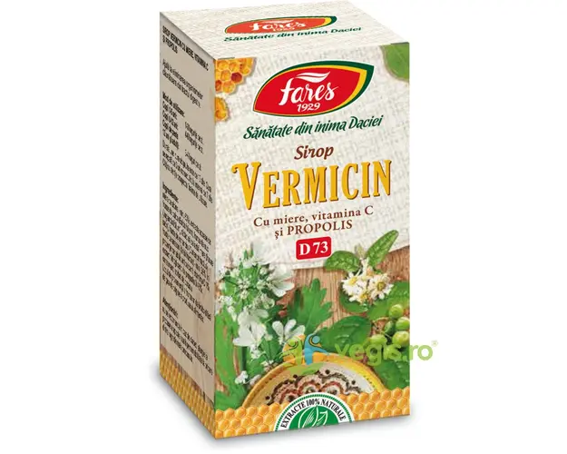 Vermicin (Antiparazitar) - Sirop Miere, Vit C si Propolis (D73) 100ml