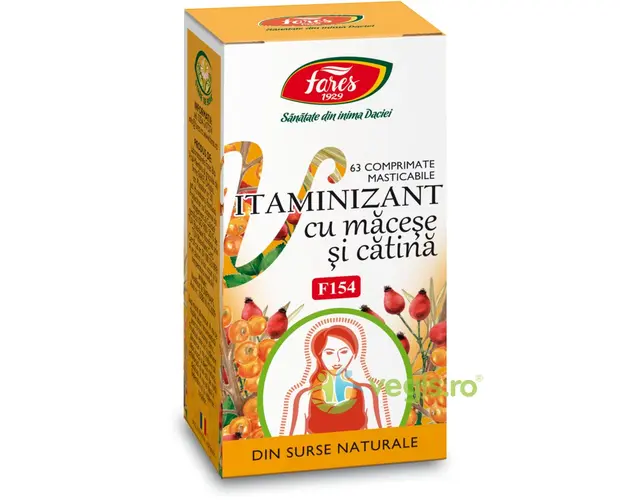 Vitaminizant Macese si Catina (F154) 63cpr masticabile
