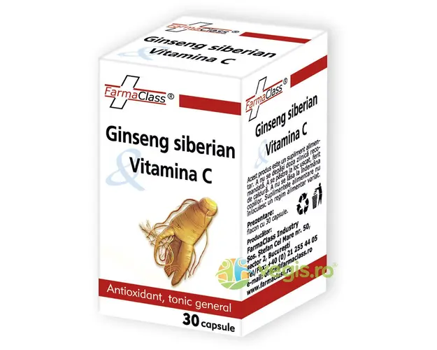 Ginseng Siberian si Vitamina C 30cps