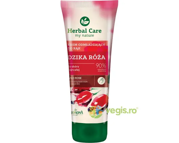 Herbal Care Crema Rejuvenanta Pentru Maini Si Unghii Cu Trandafir Salbatic 100ml