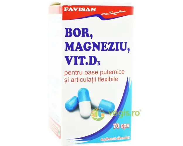 Bor Magneziu si Vitamina D3 70cps