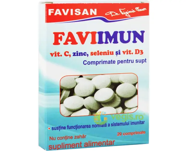 Favi Imun (Vitamina C, Zinc, Seleniu si Vitamina D3) 20cpr