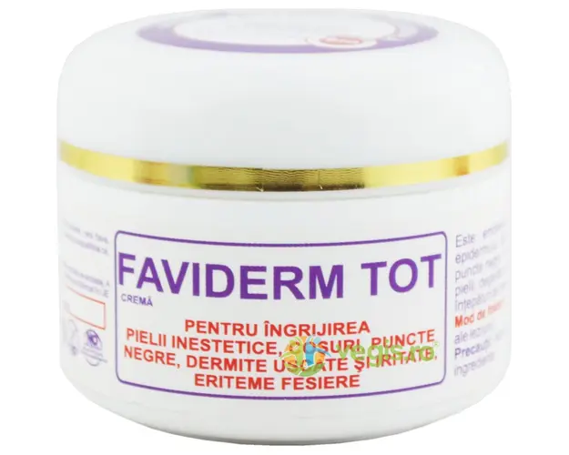 Faviderm Tot Crema cu Apa de Hammamelis, Ulei din Arbore de Ceai si Propolis 30ml