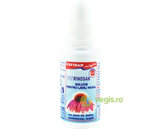 Solutie pentru Lavaj Nazal cu Sare de Mare, Echinacea si Argila FaviRinosan 30ml