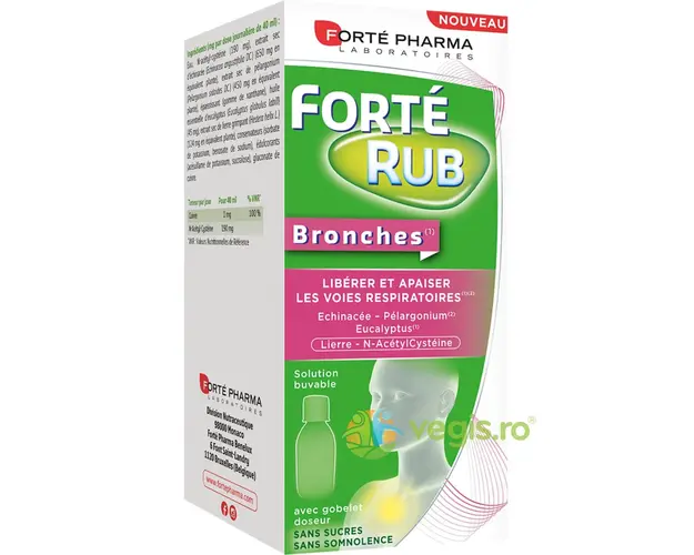 Forte Rub Bronche Sirop pentru Sanatatea Cailor Respiratorii 200ml
