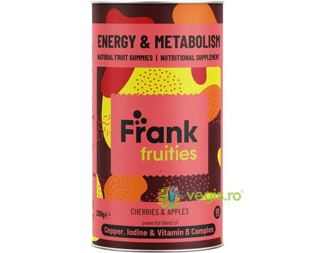 Jeleuri din Fructe (Cirese si Mar) Fortificate cu Vitamina B, Cupru si Iod Energy Metabolism 200g