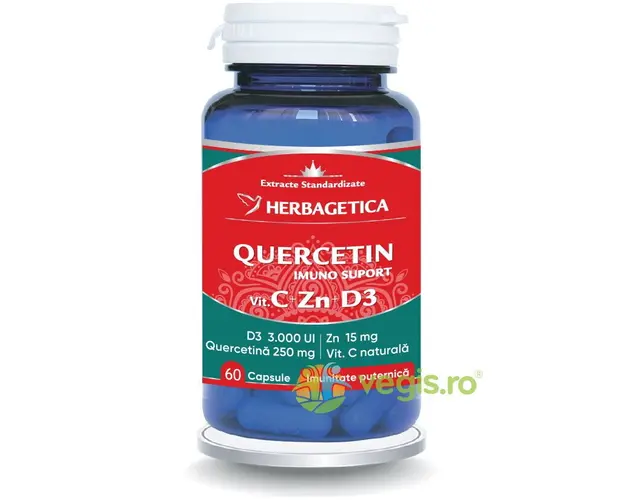 Quercetin Imuno Suport (Vitamina C + Zn + D3) 60cps