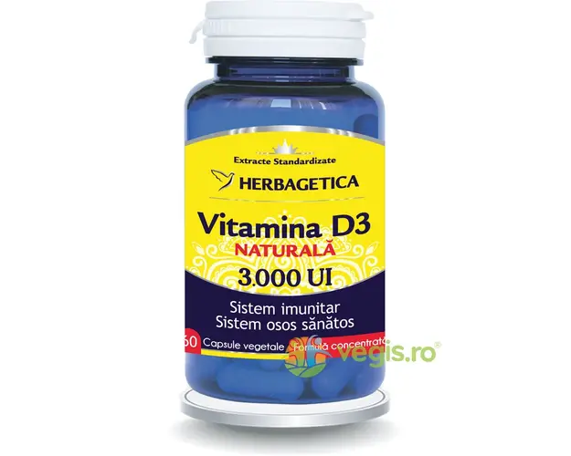 Vitamina D3 Naturala 3000 U.I 60cps