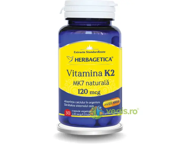 Vitamina K2 MK7 Naturala 120mcg 30Cps