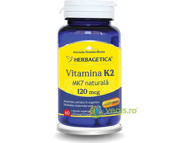 Vitamina K2 MK7 Naturala 120mcg 60Cps