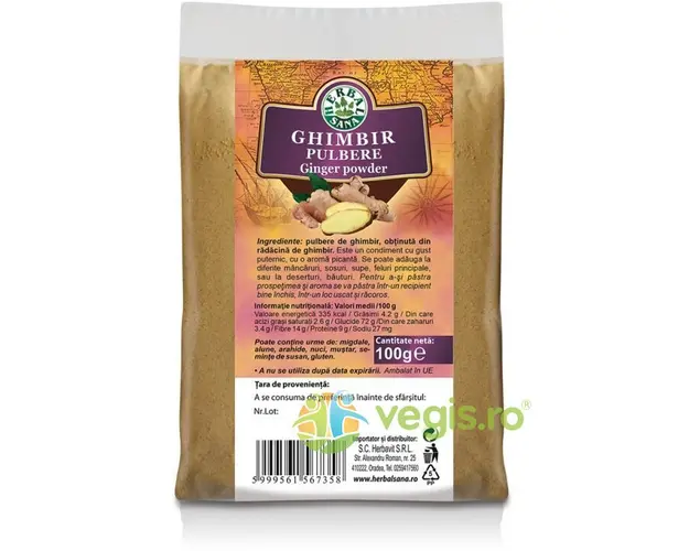 Ghimbir Pulbere 100gr