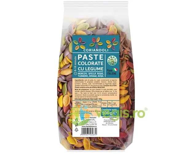 Paste Colorate cu Legume Coriandoli 500g