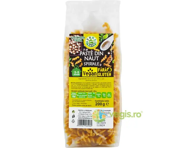 Paste Spirale din Naut fara Gluten 200g