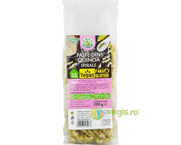 Paste Spirale din Quinoa fara Gluten 200g