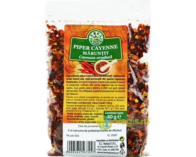 Piper Cayenne Maruntit 40g