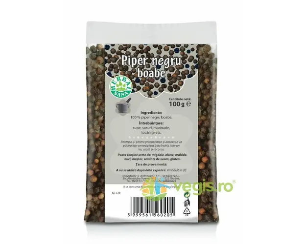 Piper Negru Boabe 100g