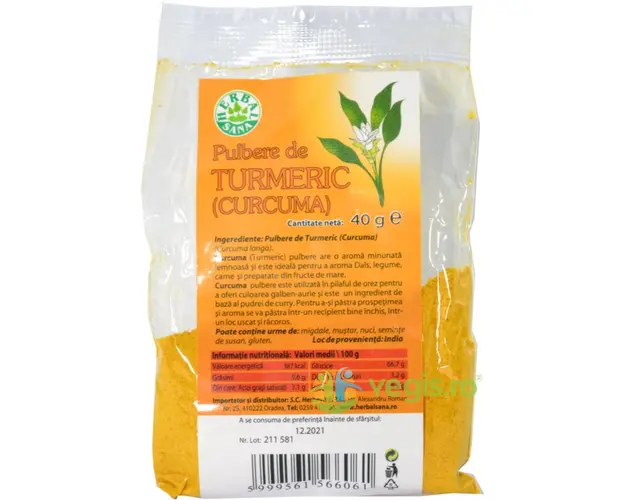Turmeric (Curcuma) Pulbere 40g
