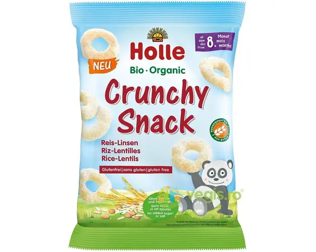 Gustare Crocanta pentru Copii cu Orez si Linte +8 Luni fara Gluten Ecologica/Bio 25g