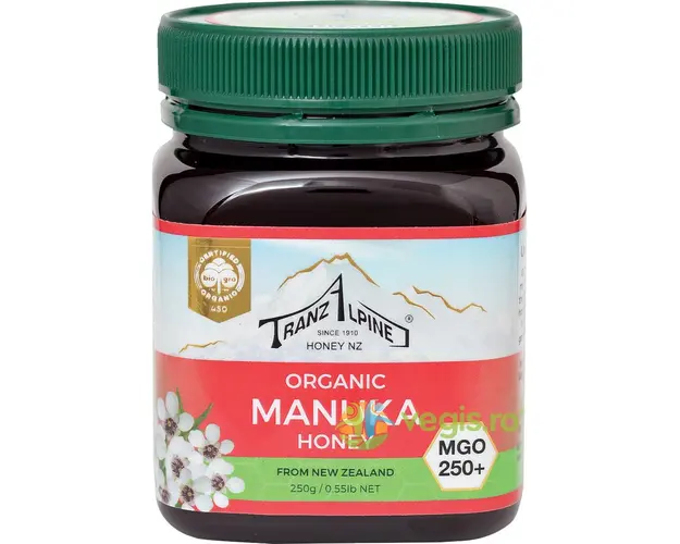 Miere de Manuka MGO 250+ TranzAlpine Ecologica/Bio 250g